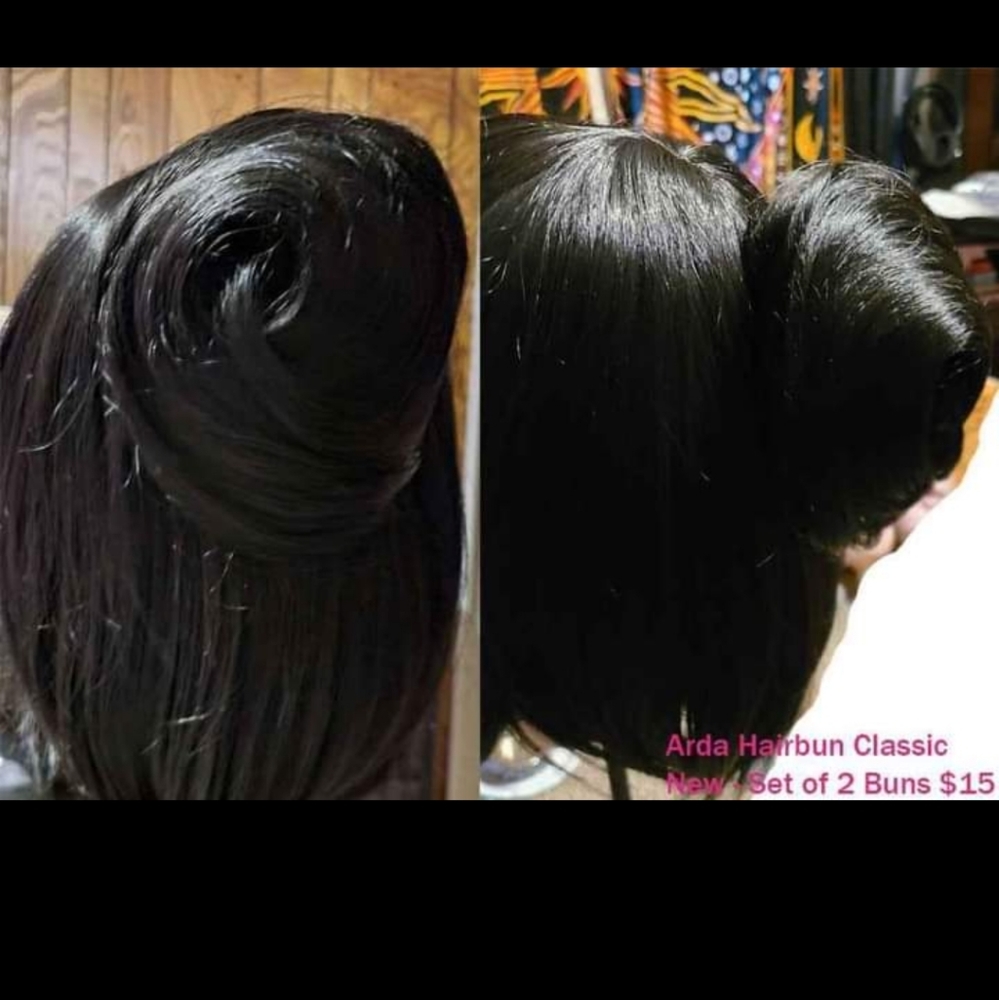 Arda Black Buns (Set of 2)
